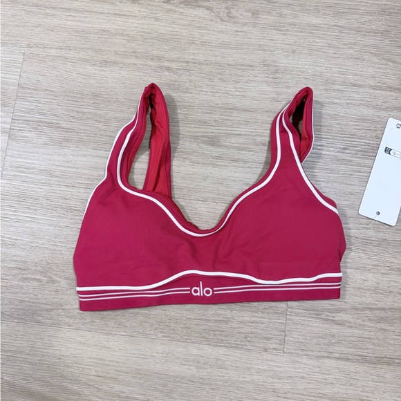 ALO Yoga Tops - ALO Yoga red heart throb sports bra
